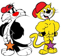 anthro buff cat censored feline furry looney_tunes male_only mammal muscular_male respect_sylvester smooth_fur star_censor sylvester tagme top_cat top_cat_(series)