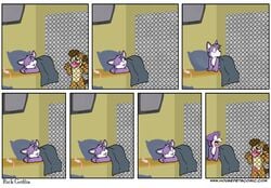 grape_jelly_(housepets!) housepets! peanut_butter purple_fur tagme webcomic