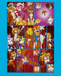 anthro bondage color comic crossover digimon disney female fox fur furry interspecies krystal male multiple_females nipples rebecca_cunningham renamon rouge_the_bat sally_acorn sonic_(series) star_fox steve_martin talespin transformation