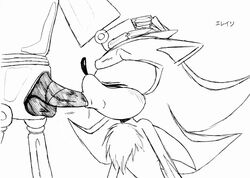 color fellatio fur hedgehog insertion interspecies male male_only metal_sonic monochrome multiple_males neo_metal_sonic nude oral penis robot shadow_the_hedgehog side_view sonic_(series) yaoi