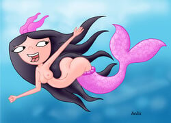 disney female female_only helix isabella_garcia-shapiro mermaid nipples open_mouth phineas_and_ferb siren small_breasts solo tagme