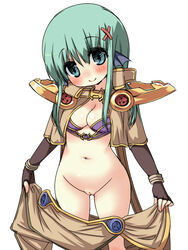 bottomless green_eyes green_hair pussy ragnarok_online sage_(ragnarok_online)