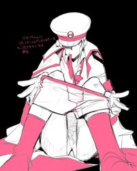 clothes color emmet_(pokemon) front_view hat male male_only pokemon sitting sketch solo subway_boss tagme