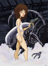 alien alien_(franchise) ellen_ripley female gunsmithcat tagme xenomorph