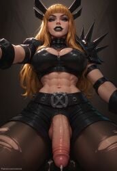 1futa 1futanari abs ai_generated ass bare_penis big_ass big_breasts big_butt big_hips big_penis black_eyeshadow black_lip black_lips black_lipstick black_makeup blonde_female blonde_hair blue_eyes breasts cleavage clothed clothing cum cum_leaking cumming dick dickgirl elbow_gloves eyebrows eyelashes flaccid_penis from_below futa_only futanari gloves goth goth_futa goth_girl goth_makeup gothic gothic_girl gothified grin grinning grinning_at_viewer hair hair_ornament half_clothed half_naked hands-free holding_viewer huge_cock indoors lips long_hair looking_at_viewer magic magic_user magical_girl magik_(illyana_rasputin) magik_(marvel_rivals) makeup marvel marvel_cinematic_universe marvel_comics marvel_rivals muscular muscular_futa narrow_waist narrowed_eyes nose penis penis_out seducing seductive seductive_eyes seductive_gaze seductive_look seductive_mouth seductive_pose seductive_smile smile smile_at_viewer smiley_face smooth_balls smooth_penis smooth_skin solo solo_dickgirl solo_focus solo_futa solo_futanari stockings taker_pov testicles thick thick_ass thick_thighs thighhighs thighs velonix