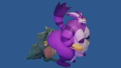 3d alligator anthro ass ass_grab balls belly belly_button belly_grab belly_overhang big_the_cat butt_lick butt_licking cock crossover donkey_kong_(series) feline furry gay holding_belly k_rool male male_only moobs nipples penis purple_body scalie sonic_(series) sonic_the_hedgehog_(series) tail thatsillyguy tongue tongue_out