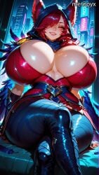 xayah from league of legends by meropyx
