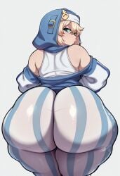 ai_generated ass big_ass blonde_hair bridget crossdressing dat_ass flare_pants frozenstaruraume girly guilty_gear guilty_gear_strive pants thick_thighs thighs trans trans_woman yoga_pants