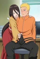 1boy1girl accurate_art_style affair ai_generated at_work blonde_hair blush boner boruto:_naruto_next_generations breasts brother_in_law_and_sister_in_law brown_hair cheating cheating_husband duo_focus erection female handjob hokage hokage_office holding_penis hyuuga_hanabi indoors jacket kimono long_hair lovers male male/female naruto naruto_(series) office office_chair pants penis penis_grab ponytail sitting skirt straight uncensored uzumaki_naruto very_long_hair yellow_hair