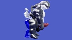 3d abdominals abs absurd_res anal anal_sex anthro ass balls ballsack belly black_body blue_body buff cock duo fat_ass fish gay humanoid male metallic_body only_male orca penis pepsi pepsiman shiny_skin thatsillyguy whale white_body