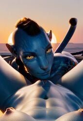 2girls ai_generated avatar avatar:_the_way_of_water blue_skin female istoleurmom1 lesbian_sex na'vi recombinant yellow_eyes yuri z-dog zdinarsk