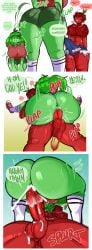 1futa 1girls 2025 2d_(artwork) abs anus apple apple_(honeyboyy) ass balls big_ass big_breasts big_penis breasts cherry cherry_(honeyboyy) cherry_earrings clapping_cheeks collar cum cum_on_pussy daisy_dukes dialogue digital_drawing_(artwork) duo ejaculation female fishnet_topwear food_humanoid footwear futa_on_female futanari green_hair_female green_skinned_female honeyboyy humanoid humanoid_penis intersex long_hair_female navel_piercing neckwear nipple_piercing nipples nude orgasm original original_characters penis piercing pussy red_hair_female red_skinned_female sex shoes short_hair_female shorts socks sound_effects standing_sex text text_bubble thought_bubble vaginal_penetration