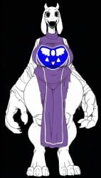 ai_generated ass black_eyes breasts deltarune deltarune_(symbol) doppelganger female hollow_eyes horror horror_(theme) huge_ass huge_breasts huge_hands stretched_limb stretched_mouth thick_thighs toriel undertale why_did_i_make_this