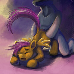 chelicerae friendship_is_magic my_little_pony purple_hair scootaloo_(mlp) smooth_skin tagme