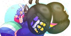 abs absurd_res ambiguous_gender anal_wink anthro anus ass ass_focus ass_grab balls big_ass big_balls big_bulge big_butt big_penis black_body black_fur bulge butt_focus butt_grab clothed clothing confetti demon domestic_cat duo felid feline felis fur genitals hand_on_ass hand_on_butt handprint_(marking) haplorhine hi_res huge_ass huge_balls huge_bulge huge_butt huge_cock hyper hyper_ass hyper_balls hyper_bulge hyper_butt hyper_genitalia hyper_penis ink_(lumiink) jockstrap jockstrap_only lgbt_pride lumiink male male/ambiguous mammal markings mask monkey multicolored_body multicolored_fur penis pride_color_clothing pride_colors primate purple_body purple_fur tail thong topless underwear underwear_only unknown_species yellow_eyes zeke_morisson_(ilustyou56)