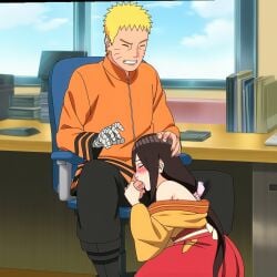 1boy1girl accurate_art_style affair ai_generated at_work blowjob blush boruto:_naruto_next_generations breasts brother_in_law_and_sister_in_law brown_hair cheating cheating_husband duo_focus female handjob handjob_while_sucking hokage hokage_office hyuuga_hanabi indoors jacket kimono kneeling long_hair lovers male male/female naruto naruto_(series) office office_chair oral oral_sex pants penis penis_in_mouth penis_out ponytail sitting sitting_on_chair skirt straight sucking sucking_penis uncensored uzumaki_naruto very_long_hair yellow_hair