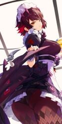 ass big_ass big_breasts breasts ellen_joe girl maid maid_uniform shark string women zenless_zone_zero zzz