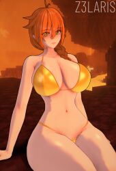 1girls 3d alex_(minecraft) big_ass big_butt bikini bikini_bottom bikini_top breasts clothing curvy curvy_body curvy_female curvy_figure female female_focus female_only gold_bikini gold_bikini_bottom gold_bikini_top golden_bikini green_eyes human large_ass looking_at_viewer minecraft nether orange_hair outside ponytail posing sitting smooth_skin solo solo_female solo_focus tagme thick thick_ass thick_legs thick_thighs thigh_highs thighs voluptuous voluptuous_female wide_hips z3laris