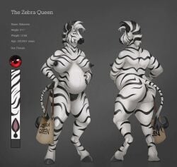 anthro ass big_ass big_breasts big_butt big_pussy breasts creepy_gun equid equine female fur furry furry_only hi_res hooves magic_user mammal nude pregnant pussy solo stripes witch zebra