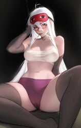 1girls ayase_seiko big_breasts blush blush blushing_at_viewer breasts curvaceous curvy curvy_female dandadan female female_focus female_only hi_res highres light-skinned_female light_skin limart long_hair looking_at_viewer slim_waist solo solo_female solo_focus thick_thighs thighhighs thighs wide_hips