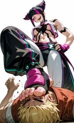 ai_generated comic fanart feet female femdom femdomworship fetish fighter foot humiliation juri juri_han_fanart jurihan manga socks streetfighter streetfighter6