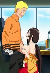 1boy1girl accurate_art_style affair ai_generated at_work big_breasts blush boruto:_naruto_next_generations breasts breasts_out brother_in_law_and_sister_in_law brown_hair cheating cheating_husband duo_focus female hokage hokage_office hyuuga_hanabi indoors jacket kimono long_hair looking_at_partner lovers male male/female naruto naruto_(series) office office_chair open_clothes outercourse paizuri paizuri_lead_by_female paizuri_on_lap paizuri_under_clothes pants ponytail sex sitting sitting_on_chair skirt smile straddling straddling_paizuri straight titjob uncensored uzumaki_naruto very_long_hair yellow_hair