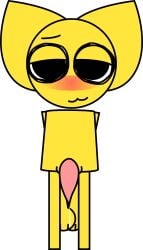 1boy accurate_art_style anthro bad_art blush edit feline feline_genitalia furry horny in_heat incredibox incredibox_mod kats_(incredibox_mod) male penis precum precum_drip proof_mods_have_favourtism retrolio_(kats) transparent_background yellow_fur
