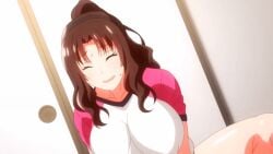 1girls 2022 20s animated animated aunt bouncing_breasts breast_press breasts brown_hair closed_eyes cowgirl_position cowgirl_position female female garden_~takamine-ke_no_nirinka~ gym_uniform implied_sex kasumi_takamine large_breasts mature_female multicolored_shirt no_bra pink_pineapple pink_shirt ponytail sex shirt sideboob sidelocks sportswear straddling tagme takamine_kasumi thick_thighs thighs upright_straddle white_shirt