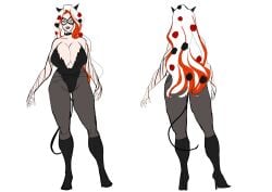 amalgamation antiheroine big_ass big_breasts crossover dc domino_mask female female_only long_hair marvel original_character rose_(flower) sexy_costume two_tone_hair venomarts00 zstorys22