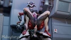 1boy 1girls 3d animated ass athletic athletic_female big_ass big_breasts big_penis bioluminescence breasts claws cowgirl_position dominant_female faceless_male female female_on_top femdom garuda_(warframe) jiggle jiggling jiggling_breasts living_machine makeytorys male male/female monster monster_girl multicolored_body penis pussy rhino_(warframe) riding riding_penis sex sound tagme vagina vaginal_insertion vaginal_penetration vaginal_sex video warframe watermark
