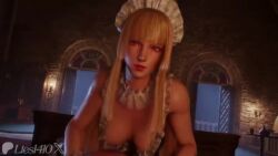 1boy 1girls 3d 3d_animation animated blonde_hair bouncing_breasts breasts consistent_pov emilie_de_rochefort female female_focus giver_pov harulunava indoors jeremy_cole lies1410 light-skinned_female light-skinned_male light_skin looking_at_viewer maid maid_headdress maid_outfit maid_uniform male male_pov moaning musi_cassie opennsfwsp penetrating_pov penetration pov pov_sex pussy room sex sound tagme tekken tekken_8 vaginal_penetration video voice_acted
