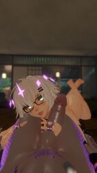 blurred_background blurry_background cock dick feet feet_up glasses hand_on_penis holding_penis indoors inside penis vrc vrcfemboy vrchat vrchat_avatar vrchat_media vrchat_model wearing_glasses white_sclera
