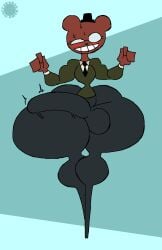 aliasing angus_delaney anthro artist_logo artist_name balls bear big_balls big_penis blush blush_lines bodily_fluids bottom_heavy bottomwear brown_body brown_fur bulge clothing curvy_figure detailed_bulge digital_media_(artwork) emanata erection eyelashes eyewear featureless_feet feet femboy flash_emanata fur genital_outline genitals geometric_background glasses grin hat headgear headwear hi_res huge_balls huge_cock huge_hips huge_thighs logo looking_at_genitalia looking_at_own_penis looking_at_penis looking_at_self looking_down male mammal necktie night_in_the_woods pants penis penis_outline signature simple_background small_waist smile solo sweat sweatdrop sweater text thatdawgmurray thick_thighs throbbing throbbing_penis toony topwear wide_hips