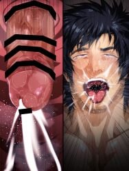 2boys ahe_gao bara beard_stubble big_penis black_hair blowjob blue_eyes blush censor_bar censored censored_penis collarbone crying crying_with_eyes_open cum cum_explosion cum_in_mouth cum_in_throat cum_inside cum_splatter cum_string cum_trail deepthroat duo ejaculation erection fellatio foreskin foreskin_folds gay group hi_res huge_cock internal looking_up male male/male male_only medium_hair murakami_tarosu muscles muscular muscular_male nakadashi oral oral_penetration oral_sex orgasm original original_character pecs penis pointless_censoring red_glans retracted_foreskin saliva saliva_on_penis semen sex steam steamy_penis sweat sweatdrop tears thick_eyebrows thick_penis thisarmor thrusting tongue_out topless two_panel_image uncircumcised uncut uvula veiny_penis yaoi