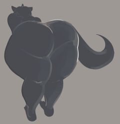ass bending_down big_ass big_butt blair_(empskit) empskit hi_res huge_ass huge_butt hyper hyper_ass hyper_butt silhouette thick_thighs