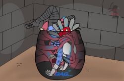 armor ass beak beak_sex beakjob belly_bulge belly_expansion belly_inflation big_ass big_breasts bird bird_humanoid blind_peacock_draws_(artist) breasts breasts_out cartoon_network choking commission commission_art dnd dnd_character drool drool_on_face drool_string drooling drooling_cum drooling_tongue fanny_pack feathered_arms feathered_tail feathers fem_mordecai gag gagged gagged_female gagging gagging_noise helmet metal_skurt mimic mimic_pot monster monster_on_female monster_rape mordecai_(regular_show) non_con non_consensual pot pussy raped raped_by_monster reference regular_show skirt tail tail_feathers talon_legs talons teeth tentacle tentacle_rape tentacle_sex text the_realm_of_darthon warrior