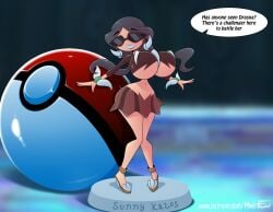 big_breasts bimbofication dollification drasna_(pokemon) gamefreak gilf granny hourglass_figure huge_boobs huge_breasts hyperflannel kalos knick_knack narrow_waist nintendo old old_woman pokemon pokemon_xy sunglasses sunnification sunny_miami transformation wide_hips