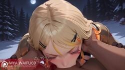 1girls 2boys ahe_gao ahegao_face ahoge ai_generated anal anal_gape anal_sex animated animation anime anime_style anus anus_focus ass ass_grab big_ass big_black_cock big_breasts big_butt big_penis blonde_female blonde_hair blush brown_skin cock cowgirl_position cum cum_in_mouth cum_inside dark_skin dark_skinned_male dark_skinned_penis deep_penetration deepthroat erect_nipples erect_penis erection female male moaning monster_cock myaiwaifu69 penis red_eyes reverse_cowgirl_position smaller_female sound sound_effects tagme teoritta testicles vaginal_penetration video xylo_forbartz yuushakei_ni_shosu