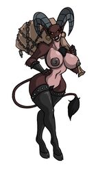 ahe_gao areola bald bald_female big_breasts breasts chains chest_hair dark_areola dark_nipples demon demon_girl ear_piercing earrings female hoop_earrings hooves horn horns huge_areolae huge_breasts krampus large_areolae large_breasts latex long_tail looking_at_viewer lordstevie monster monster_girl navel nightmare_waifu nipples nude perky_breasts piercing pointy_ears pubic_hair public_domain pussy rape_face red_hair rule_63 sack skin_tight smile solo tail thick_thighs thighhighs thighs wide_hips