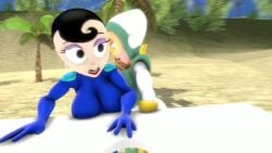 2girls 3d agent agent_honeydew animated blue_bodysuit bodysuit dexter's_laboratory dexter's_mom gif go_dexter_mom_go milf slap slapping_ass slapping_butt sound tagme tight_clothing video visor