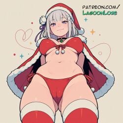 emilia (re:zero) from christmas by lagoonlore