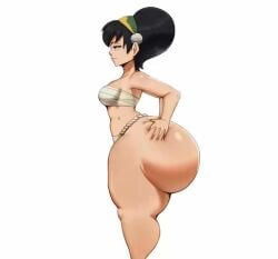 animated avatar_the_last_airbender big_ass black_hair clapping clapping_ass clapping_cheeks earthquake edit edited female lewdssonk sneakyfew sound sound_edit tagme thong toph_bei_fong twerking video