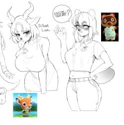 2026 2d 2d_(artwork) 2d_artwork animal_crossing beau_(animal_crossing) big_breasts breasts cleavage female furry huge_breasts janjin192 kambo nintendo reference_image rule_63 tagme thick_thighs tom_nook wide_hips