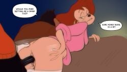 16:9 4_fingers anthro anus ass big_butt bite biting_lip biting_own_lip blush bodily_fluids bottomwear bottomwear_down butt_grab canid canine canis cheating_wife clothed clothing disney domestic_cat domestic_dog ear_piercing ear_ring english_text felid feline felis female fingers furniture goof_troop goofy_(disney) group hand_on_butt hi_res hoop_ear_ring husband_and_wife infidelity looking_back looking_pleasured male male/female mammal married_couple motion_lines on_sofa oversized_clothing oversized_sweater oversized_topwear overweight overweight_male pants pants_down partially_clothed peg_pete penetration penile penile_penetration penis_in_vagina pete_(disney) peter_pete_sr. piercing ring_piercing risky_sex self_bite sex sitting sitting_on_sofa sofa stealth_sex sweat sweatdrop sweater text thesquidycipher thick_thighs topwear trio vaginal_penetration watching_television widescreen