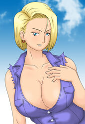 android 18 from dragon ball by camaleon