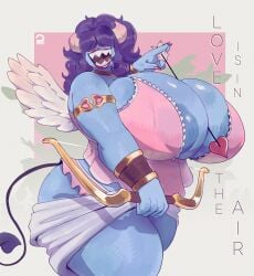 angel_costume areolae ass bangs bangs_over_eyes bbw big_breasts blinding_bangs breasts costume cupid's_arrow curvaceous curvy curvy_body curvy_female curvy_hips dandy_demons demon_tail horns huge_breasts massive_breasts mature_female milf nipples peculiart seductive sue_(peculiart) thick_thighs valentine's_day visible_areolae visible_nipples voluptuous voluptuous_female voluptuous_milf wide_hips