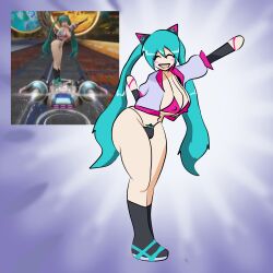 hatsune miku from sonic (series) by sinfulstars