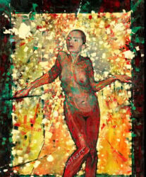 black_hair breasts clytemnestra colorful greek_mythology natural_breasts nude nude_female nudity orestia pose pussy the_epic_cycle tied_hair