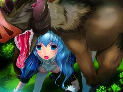 1animal ahe_gao aomidori bent_over blush doggy_style female_on_feral feral feral_on_female feral_on_human feral_penetrating human human_on_feral human_penetrated interspecies monster pig porcine suid suina sus_(pig) swine zoophilia