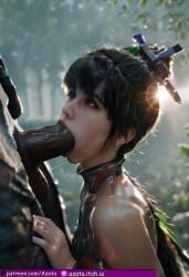 1boy 1girls ai_generated asian asian_female azataai balls black_hair blowjob cum cum_explosion cum_in_mouth cum_in_throat cum_on_face dark-skinned_male dark_skin deep_blowjob deepthroat eve_(stellar_blade) excessive_cum fellatio female fringe_hair good_girl hand_on_head head_grab huge_cock inexperienced interracial korean_female lewd lips_on_penis long_hair looking_up male oral pale-skinned_female penis petite ponytail pulling_out realistic skin_suit_(stellar_blade) skinsuit slim stellar_blade sucking_penis sweatdrop
